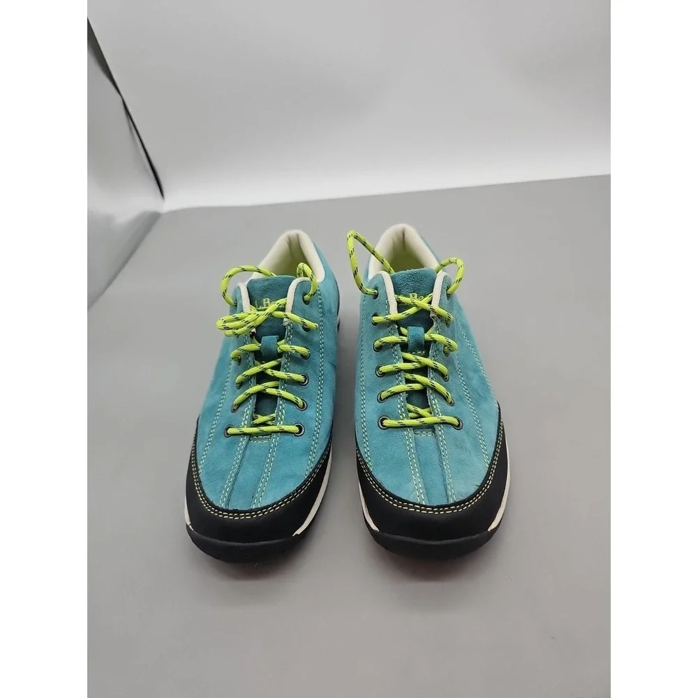L.L. Bean Women's Suede Lace-up Sneakers Shoes Teal‎ Green Medium 7